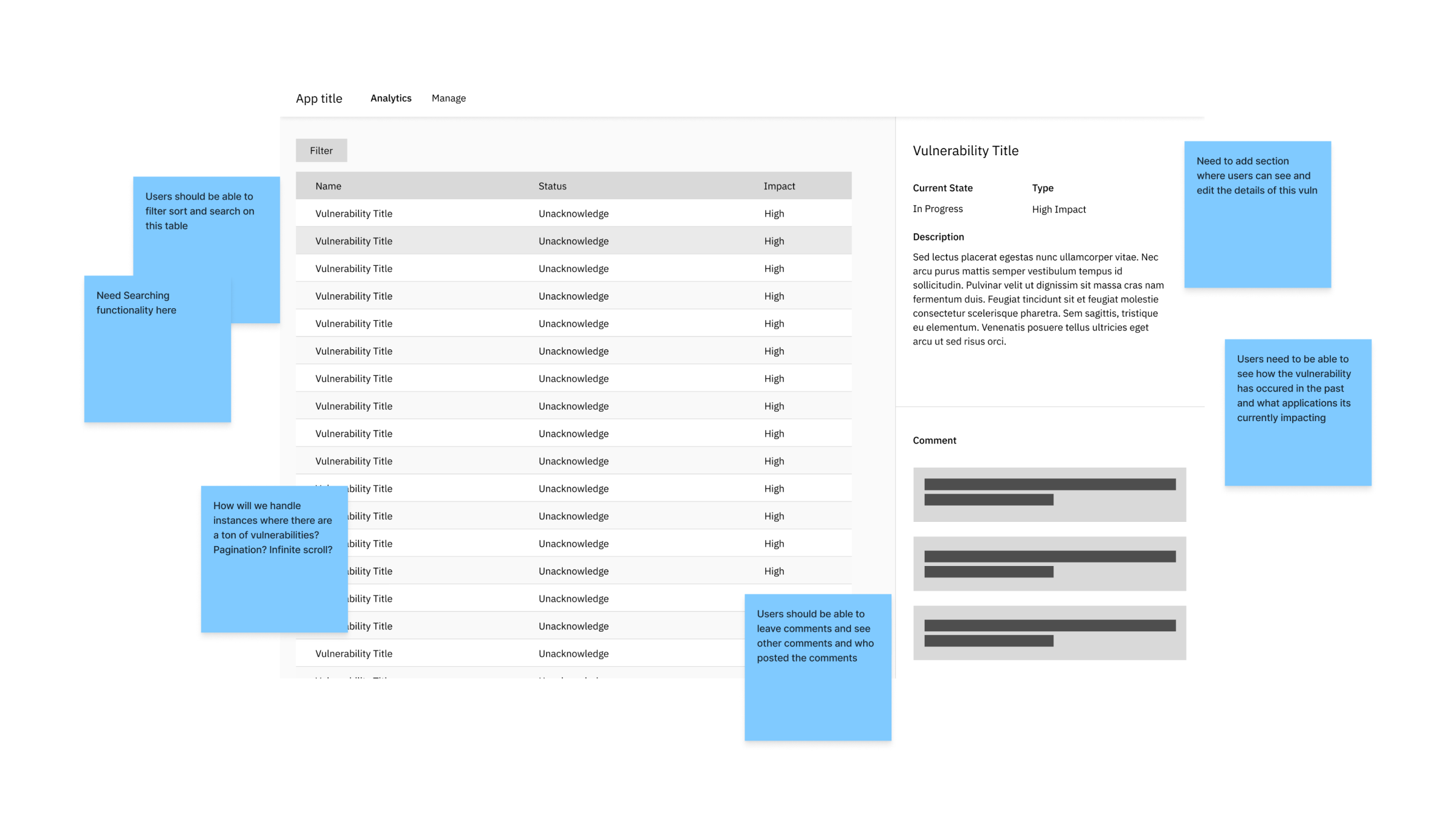 Low fidelity wireframes that display movie theater seat selection flow